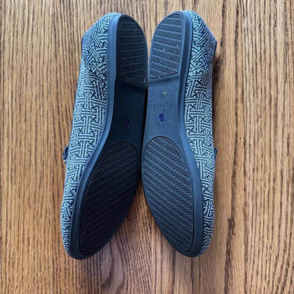 ROTHY'S | Women's The Loafer in blue and gray pattern SIZE 9 - Picture 3 of 8